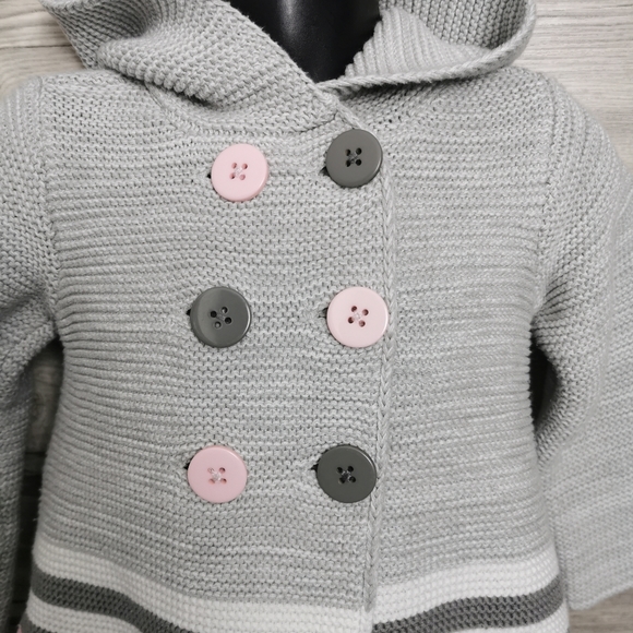 2 YEARS First Impressions, Soft Knit Hooded Sweater Jacket EUC - Picture 5 of 5